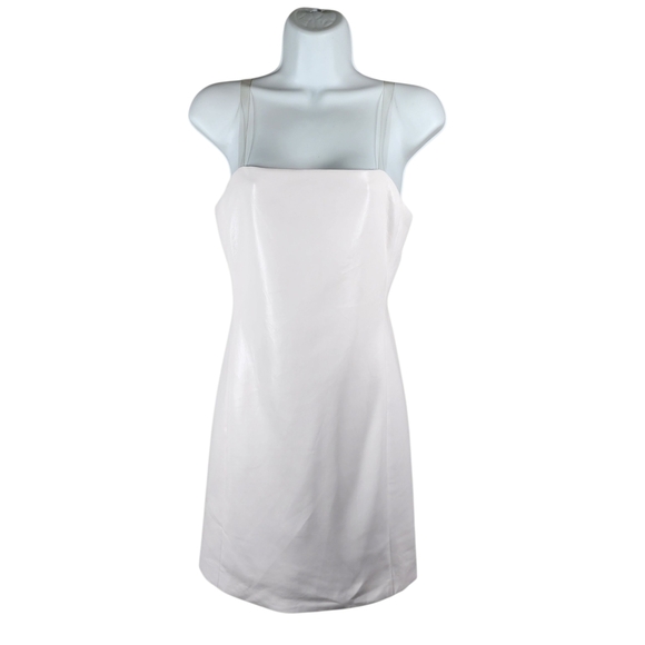 ALICE + OLIVIA FAUX LEATHER MINI DRESS - Picture 1 of 8